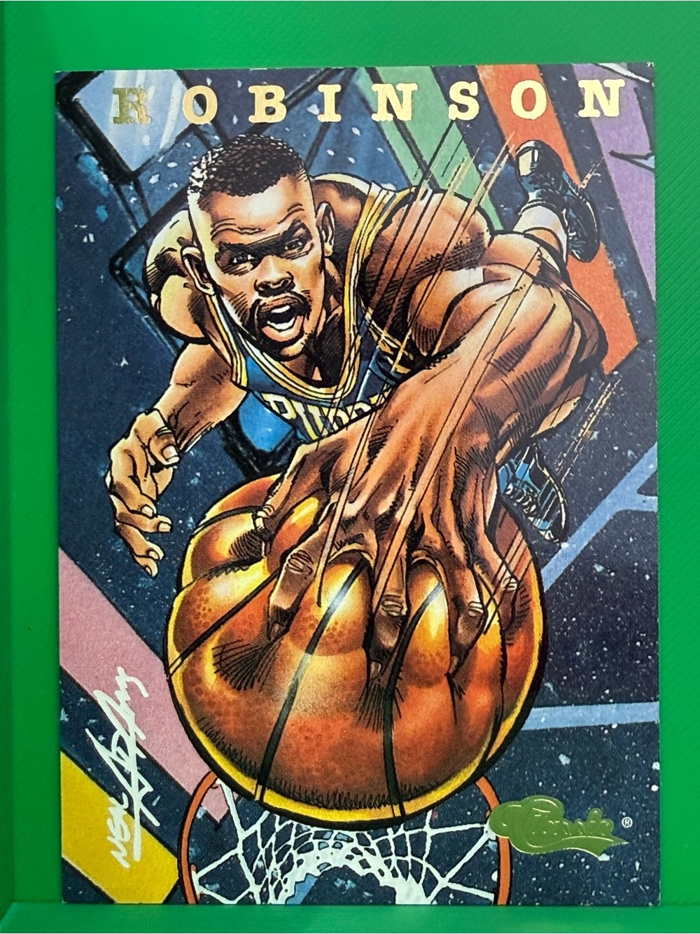 Classic Robinson Basketball Trading Card - Gold & Blue